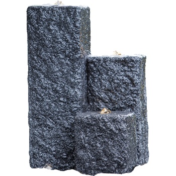 Heissner Градински фонтан Neptun LED - черен - 12 x 12 x 15/25/40 cm (016616-03)