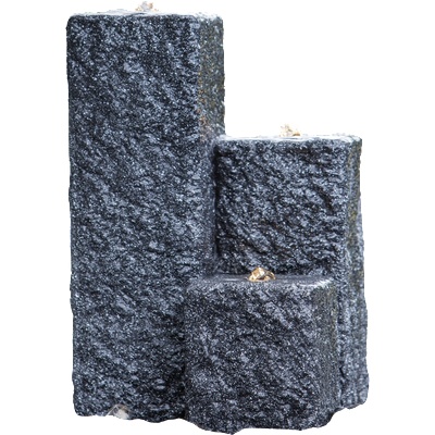 Heissner Градински фонтан Neptun LED - черен - 12 x 12 x 15/25/40 cm (016616-03)