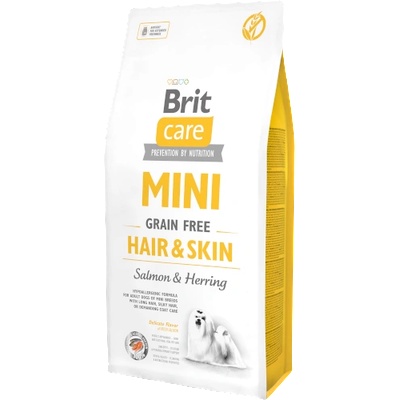Brit Mini Grain Free Hair & Skin - със сьомга и херинга, за красива и здрава козина 7 кг