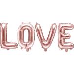 Party Deco Фолиев Балон, Надпис, Love, Розово Злато 140х35см (FB17M-019R)
