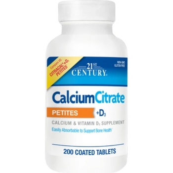 21st Century Calcium Citrate Petites + D3 [200 Таблетки]