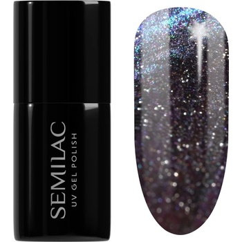 Semilac UV Hybrid Galaxy Flash гел лак за нокти с използване на UV/LED лампа цвят 828 Grey Holo 7ml