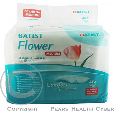 Podložka absorbční pod nemluvně Batist 60 x 60 cm 25 ks