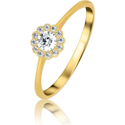 JVD Dámský zásnubní zlatý prsten se zirkony ZR0243XJ81 5460