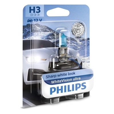 Крушка, фар за дълги светлини PHILIPS H3, 12V, 55W, 3900K, 1450lm, 1 бр