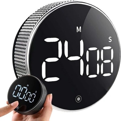Digitální kuchyňská magnetická minutka černá