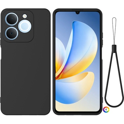 realme Note 70T / Realme C71 Силиконов калъф с Протектор и Връзка за ръка - Удароустойчив с Повдигнати ръбове (4 цвята)