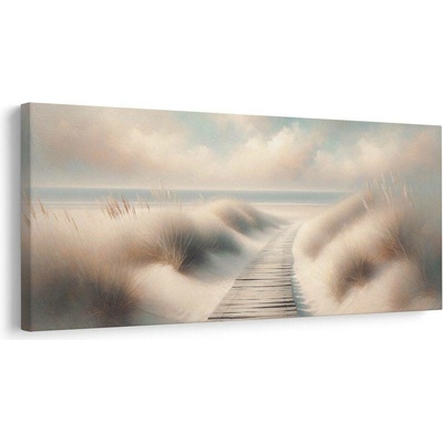 Obraz dřevěná cesta k oceánu - 60x30