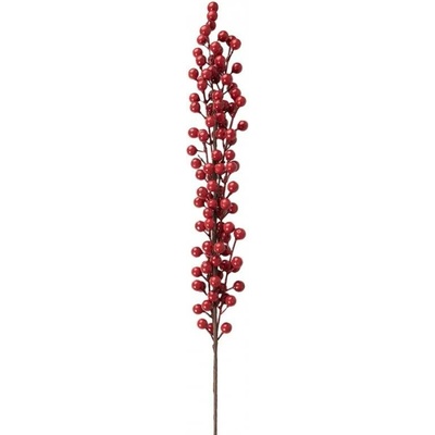 Umělá rostlina / zápich s červenými bobulemi – 84 cm