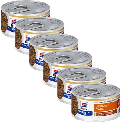 Hill's Hill s Prescription Diet Feline Stew c/d Urinary Stress с пиле и зеленчуци 6 x 82 г