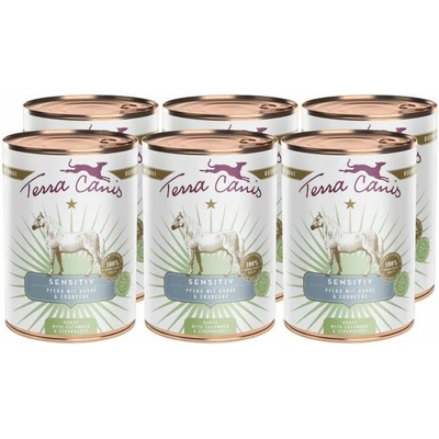 Terra Canis Sensitive Horse with cucumber & strawberry 6 x 400 g
