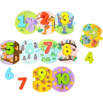 Tooky Toys puzzle přiřaď čísla
