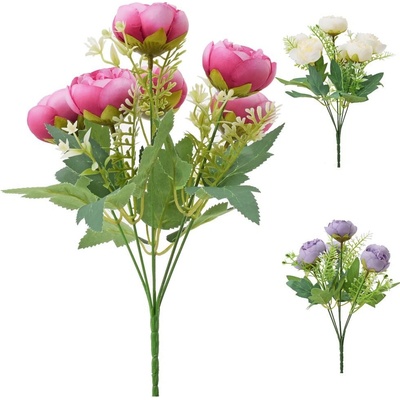 KYTICA RANUNCULUS, DROB.KVETY, ZELEŇ MIX/3F 30CM