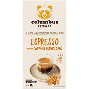 Columbus Café Кафе капсули Columbus Espresso Caramel Beurre Salé за Nespresso Original, 10 бр. , 100% Арабика