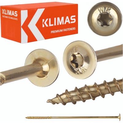 KLIMAS Wkret-met WKCP Ø10 mm TX-40 konštrukčná skrutka do dreva s tanierovou hlavou 320 mm - 25 ks