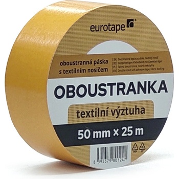Eurotape Oboustranná páska textilní 50 mm x 25 m