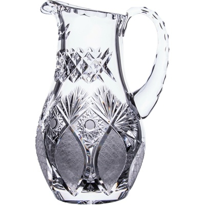 Bohemia Crystal Broušený skleněný džbán s uchem brus Paříž 1300ml