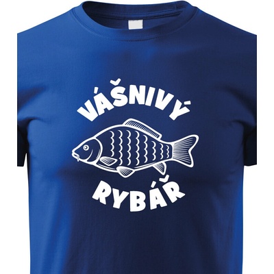 dětské triko Vášnivý rybář modrá