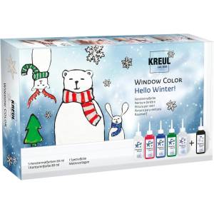 Kreul 42853 Комплект цветове за стъкло Hello Winter 6 x 80 ml (42853)