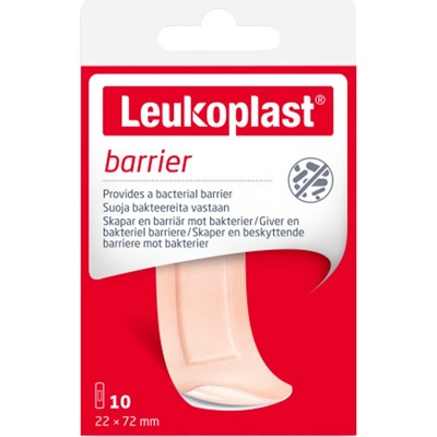 LEUKOPLAST BARRIER náplasť na rany 22 x 72 mm 10 ks