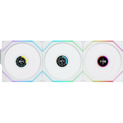 Lian Li UNI FAN TL120 LCD Wireless White 3ks 12TLLCD1W3W