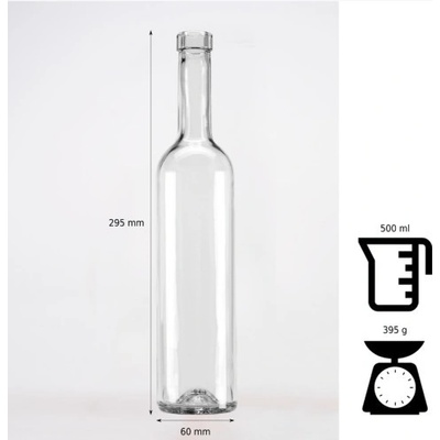 HOME Sklenená fľaša FUTURA 500ml