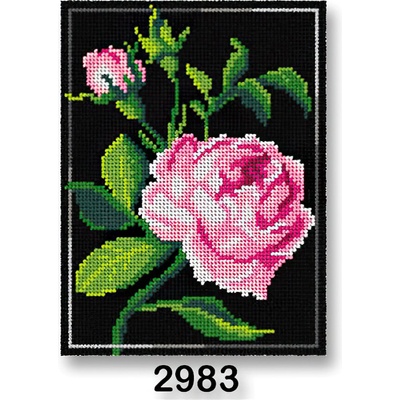 VTC Vyšívací předloha 70246 2882 růže růžová 18x24cm