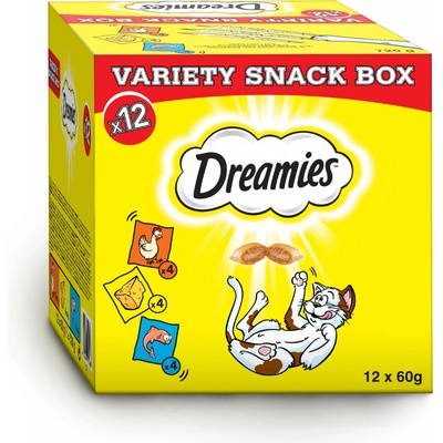 Dreamies Variety Snack Box kuracieho mäsa, syra a lososa 720 g