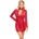 Cottelli Collection Snakeskin Mini Dress with Long Sleeves 2718820 Red L