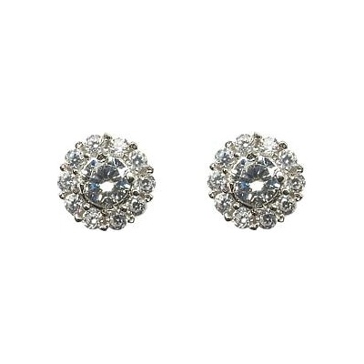 INFINITYSILVER Stříbrné náušnice se zirkonem a obrubou L4361017s