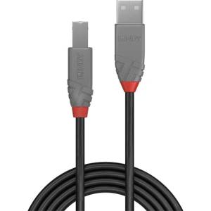 Lindy Кабел USB 2.0 A - B Anthra Line, M/M 7, 5 м, черен 36676 (36676)