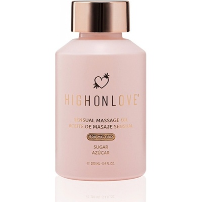 High On Love Sensual CBD Sugar masážní olej 100 ml