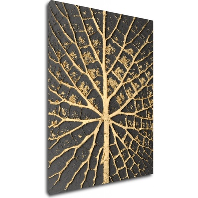 Impresi Obraz Zlatá struktura listu - 70 x 90 cm