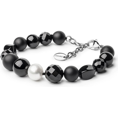 Gaura Pearls náramek Maura sladkovodní perla Onyx 201-01B černá