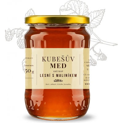 Kubešův Med květový lesní s maliníkem 480 g