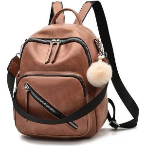 CHARON Дамска Раница Charon Eleanor, Различни цветове, Светло Кафява (KW051-LIGHT-BROWN)