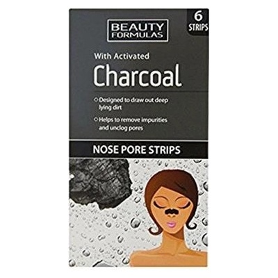 Beauty Formulas Charcoal čistící náplasti na nos 6 ks