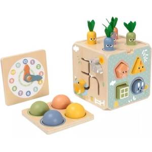 Tooky Toy Tooky Toy: Дървена занимателна кутия - ферма (TP551)