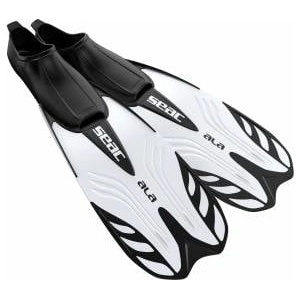 Seac Sub Seac ALA, fins with closed foot section, ideal for snorkeling and swimming, WHITE, 44/45 - 0710033120491A