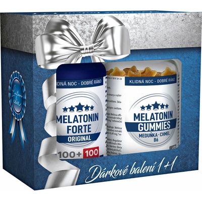 CLINICAL Melatonín Forte ORIGINAL 100+100 tabliet + Melatonín Gummies 60 pektínových cukríkov