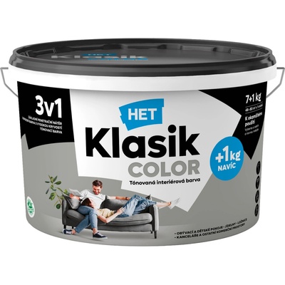 Het Klasik Color 0147 šedý 7 + 1kg