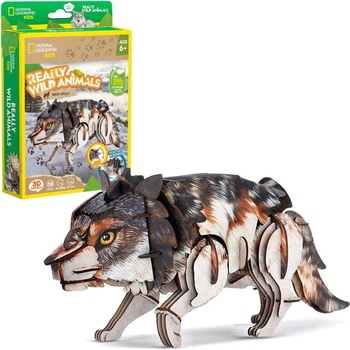 CubicFun 3D пъзел Cubic Fun от 58 части - Сив вълк (DS1073h)