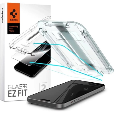 Spigen Glass tR EZ Fit 2 Pack, transparency - iPhone 15 Plus AGL06883