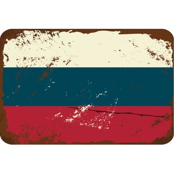 Ceduľa vlajka Rusko