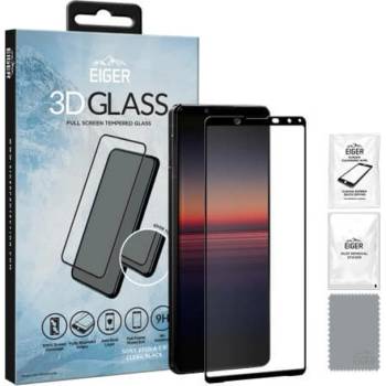 Eiger Протектор от закалено стъкло /Tempered Glass/ Eiger 3D Glass Edge to Edge, за Sony Xperia 1 II, заоблени ръбове, черен (EGSP00644)