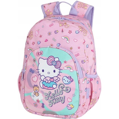 BATOH VÝLETNÍ PRO DĚTI DO ŠKOLKY DÍVČÍ HELLO KITTY RŮŽOVÝ