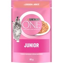 Purina One Junior mini filetky s lososem a mrkví ve šťávě 85 g