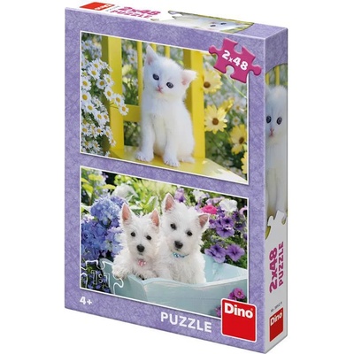 Dino - Puzzle Kitten and westerns 2x48 - 40 - 99 piese