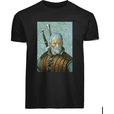 The Witcher tričko Geralt Van Gogh Art black