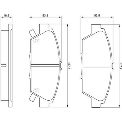 BOSCH Sada brzdových platničiek kotúčovej brzdy 0986424289